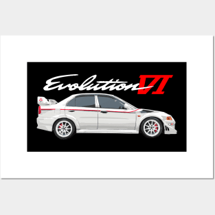 TOMMI MAKINEN EVO 6 WHITE Posters and Art